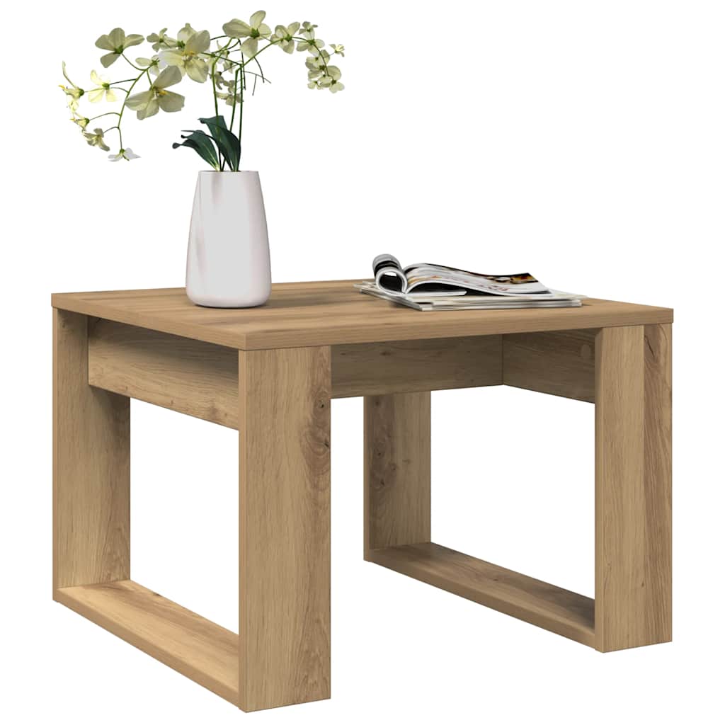 Mesa de apoio 50x50x35 cm derivados madeira carvalho artisiano