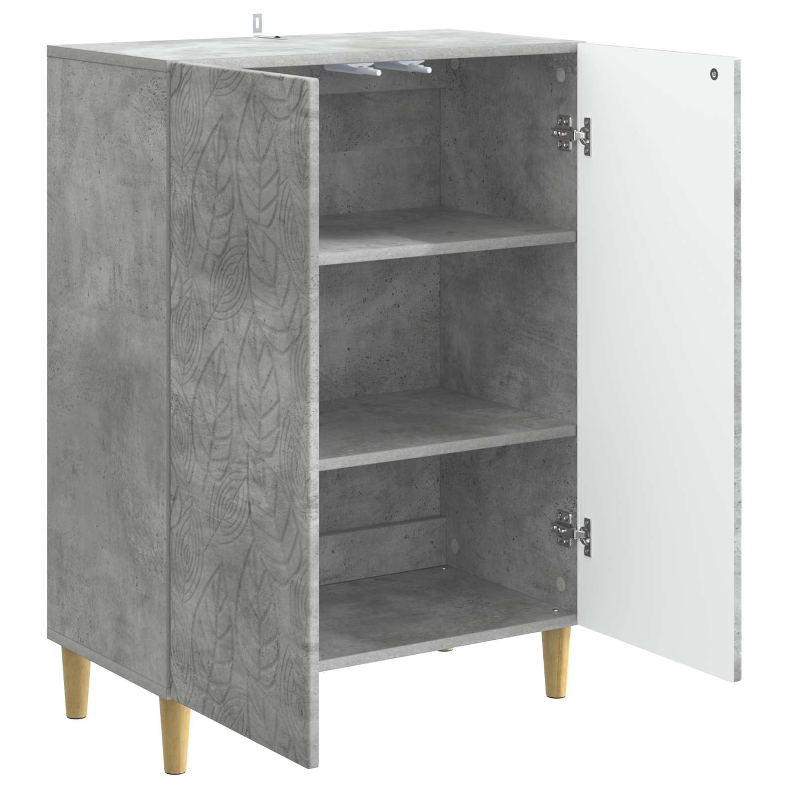 Buffet cinzento cimento 66 x 34,5 x 90 cm derivados de madeira