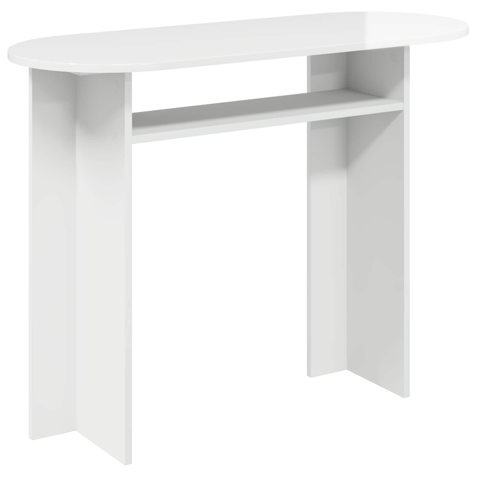 Aparador com armazenamento branco brilhante 100 x 39,5 x 75 cm