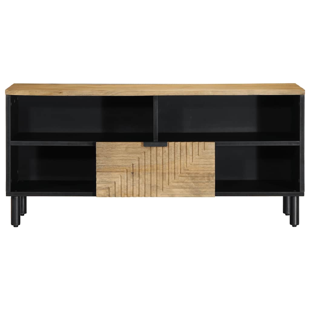 Móvel de TV 100x33x46 cm madeira de mangueira maciça castanho