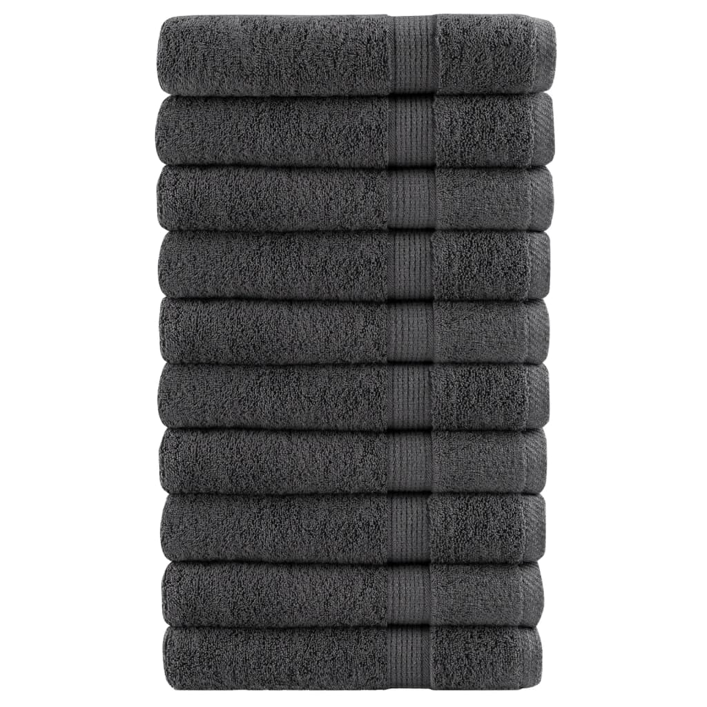 Toalhas premium solund 10 pcs 100x200 cm 600 gsm antracite