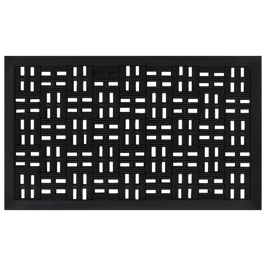 Tapete de porta retangular 45x75 cm borracha