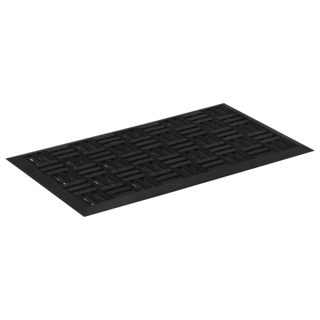 Tapete de porta retangular 45x75 cm borracha