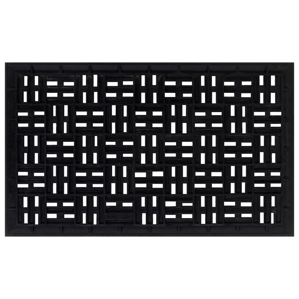Tapete de porta retangular 45x75 cm borracha