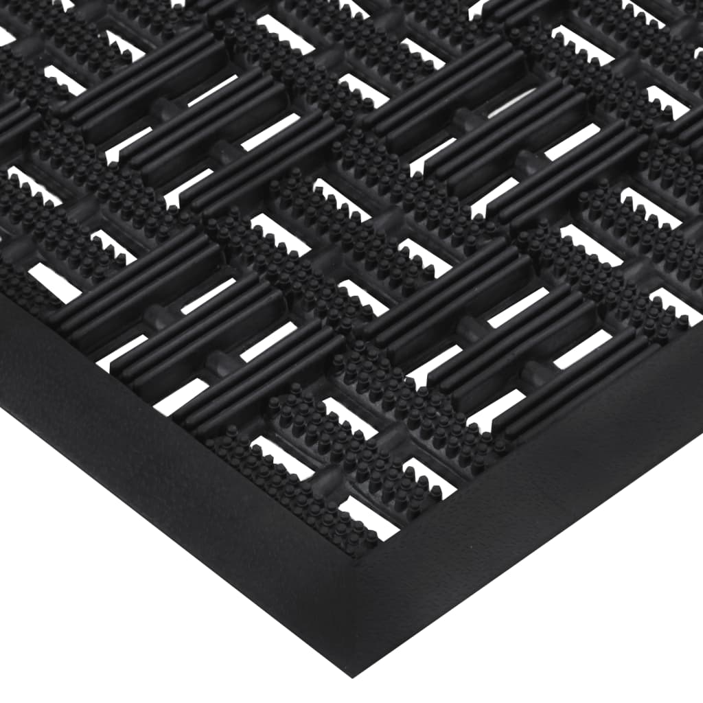 Tapete de porta retangular 45x75 cm borracha