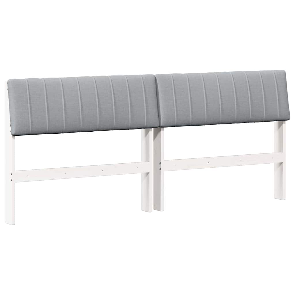 Cabeceira estofada cinzento-claro 180 cm