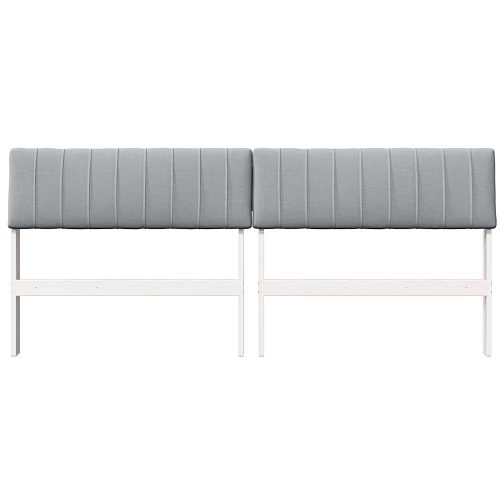 Cabeceira estofada cinzento-claro 180 cm