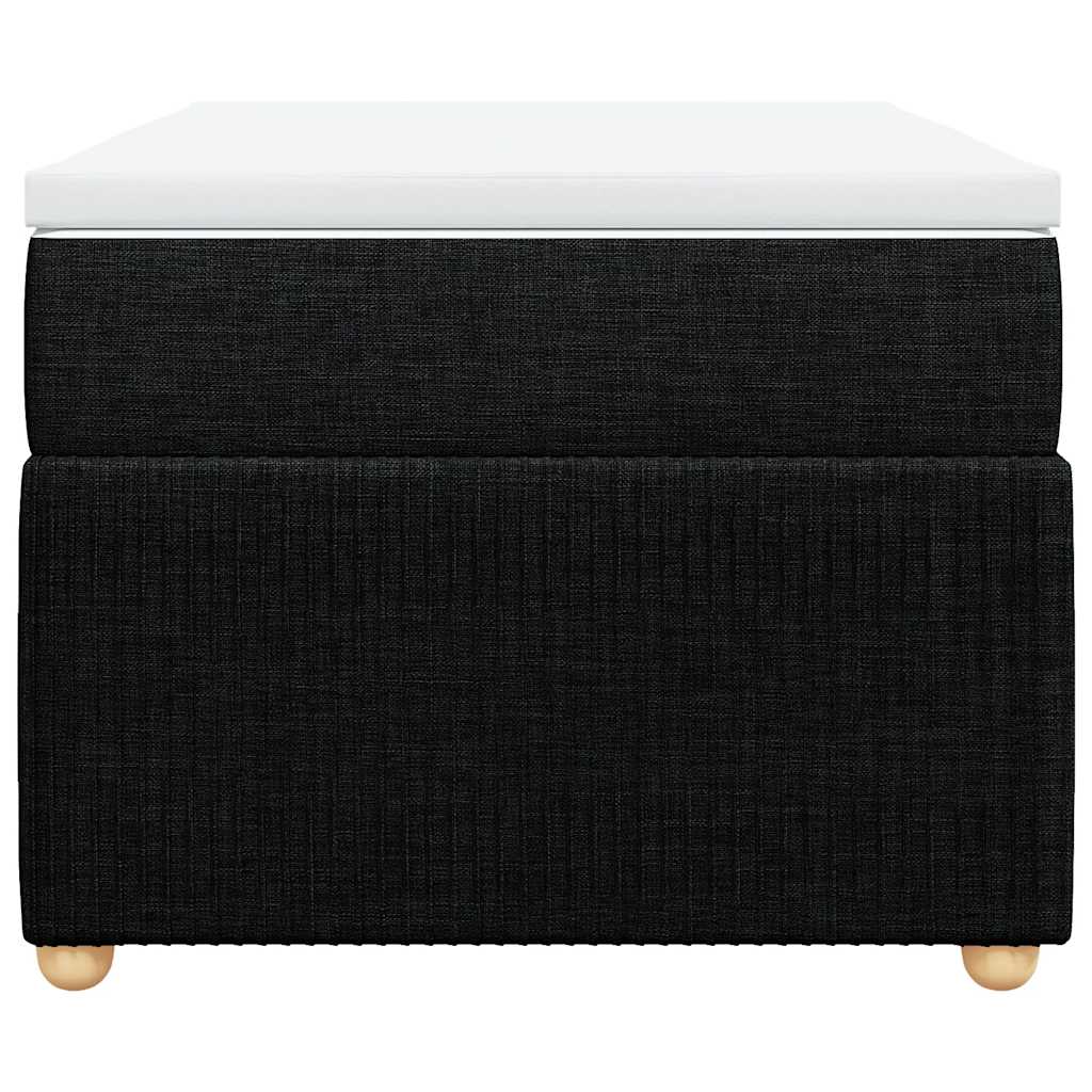 Cama com molas/colchão 90x200 cm tecido preto