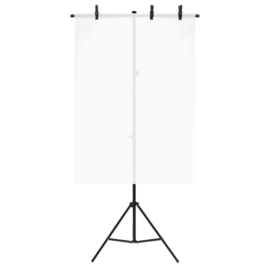 Suporte de fundo em forma de t 91x60x(70-200) cm preto