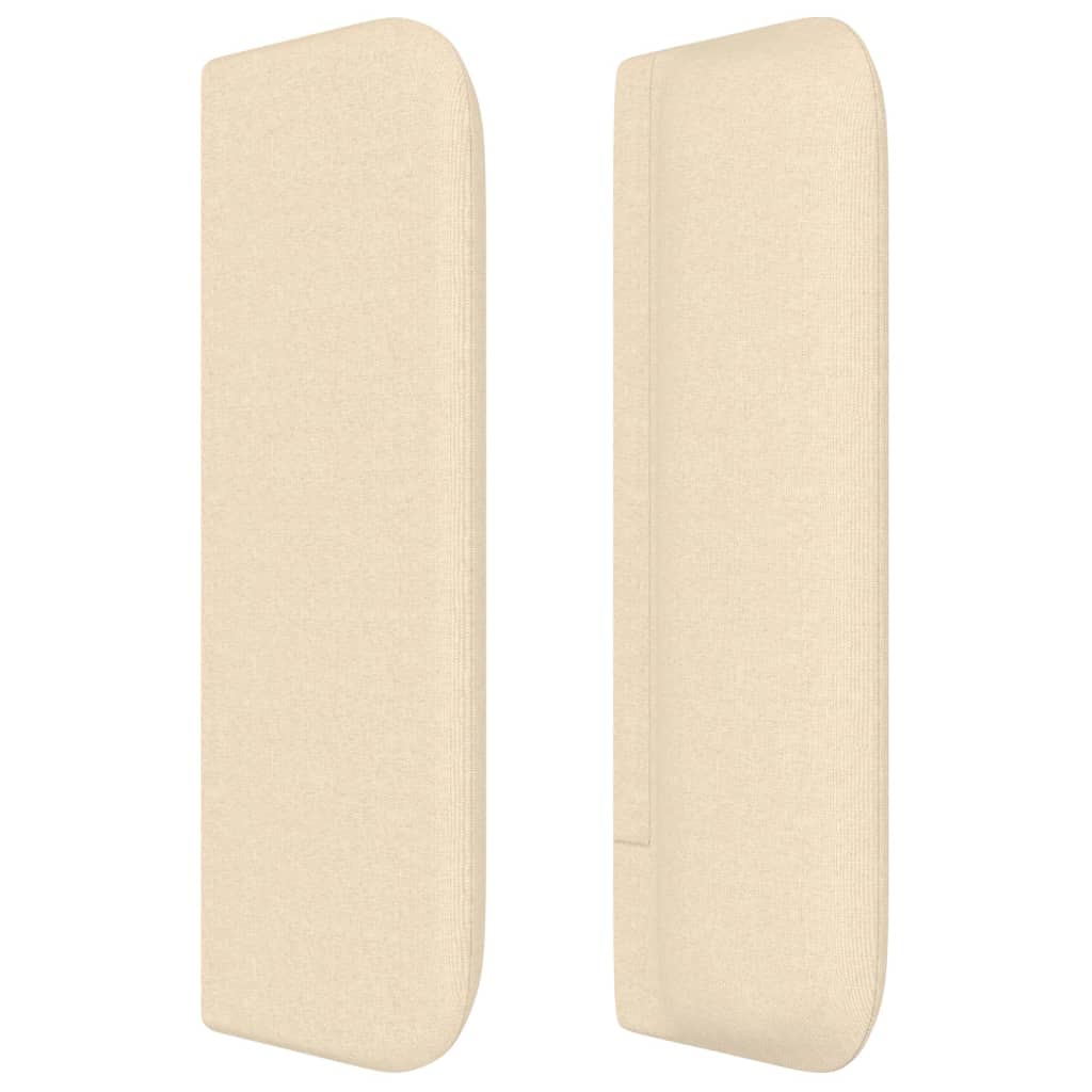 Cabeceira de cama c/ abas tecido 147x16x78/88 cm creme