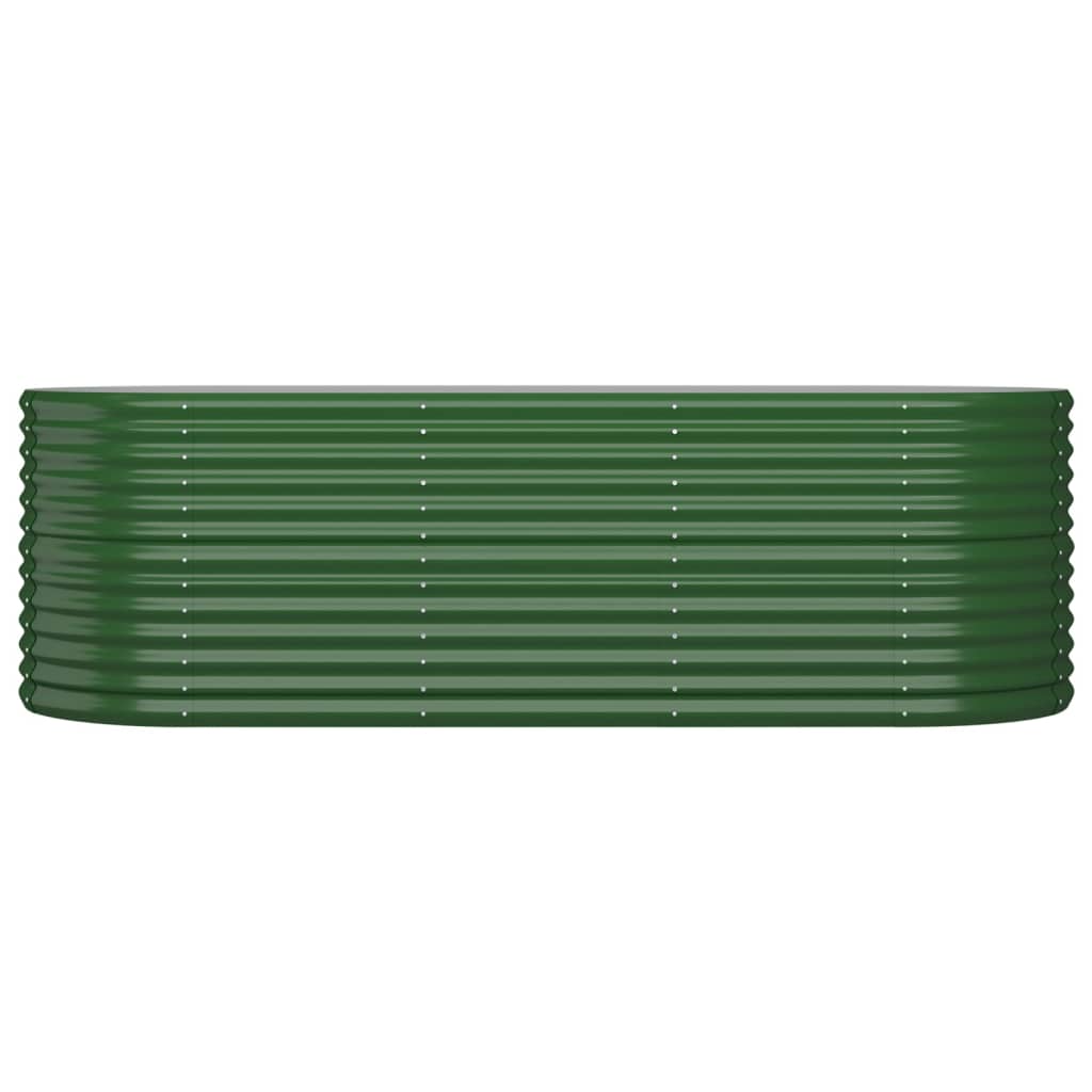 Canteiro elevado jardim 224x80x68 cm aço galvanizado verde
