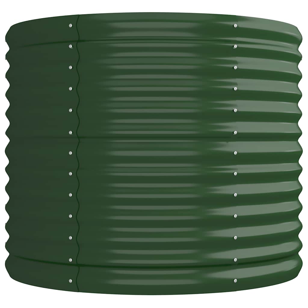 Canteiro elevado jardim 224x80x68 cm aço galvanizado verde