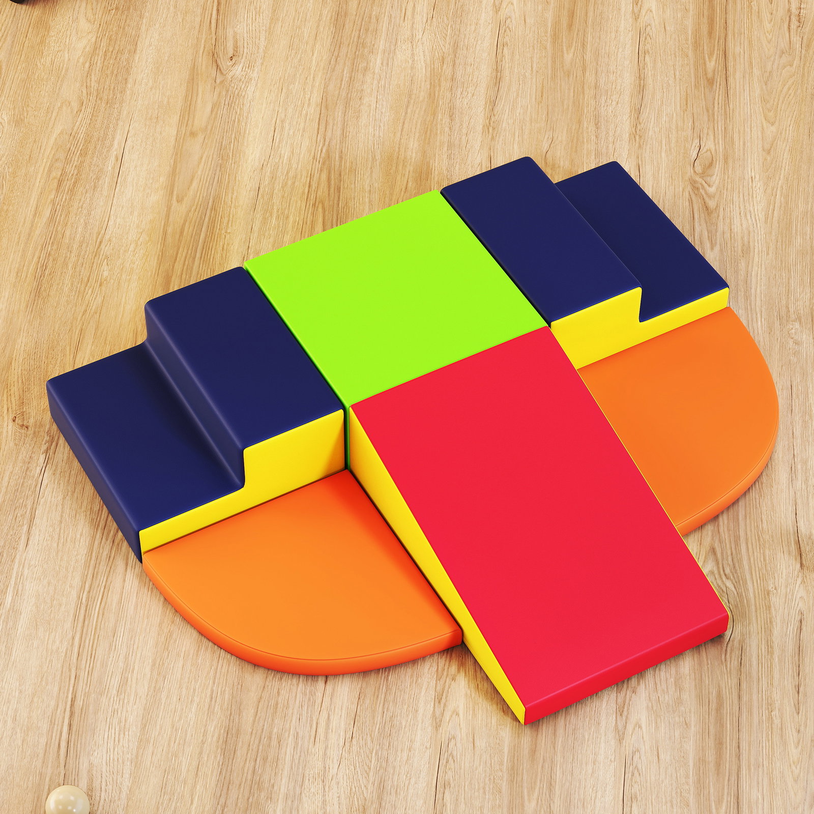 Conjunto de 6 blocos de espuma para crianças com base antiderrapante para escalar e gatinhar multicolor