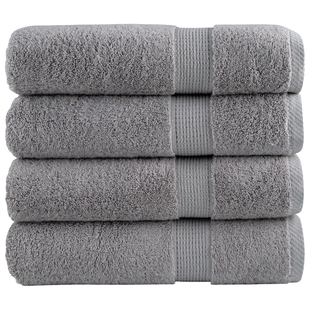 Toalhas de mãos premium solund 4pcs 50x100 cm 600 gsm cinzento
