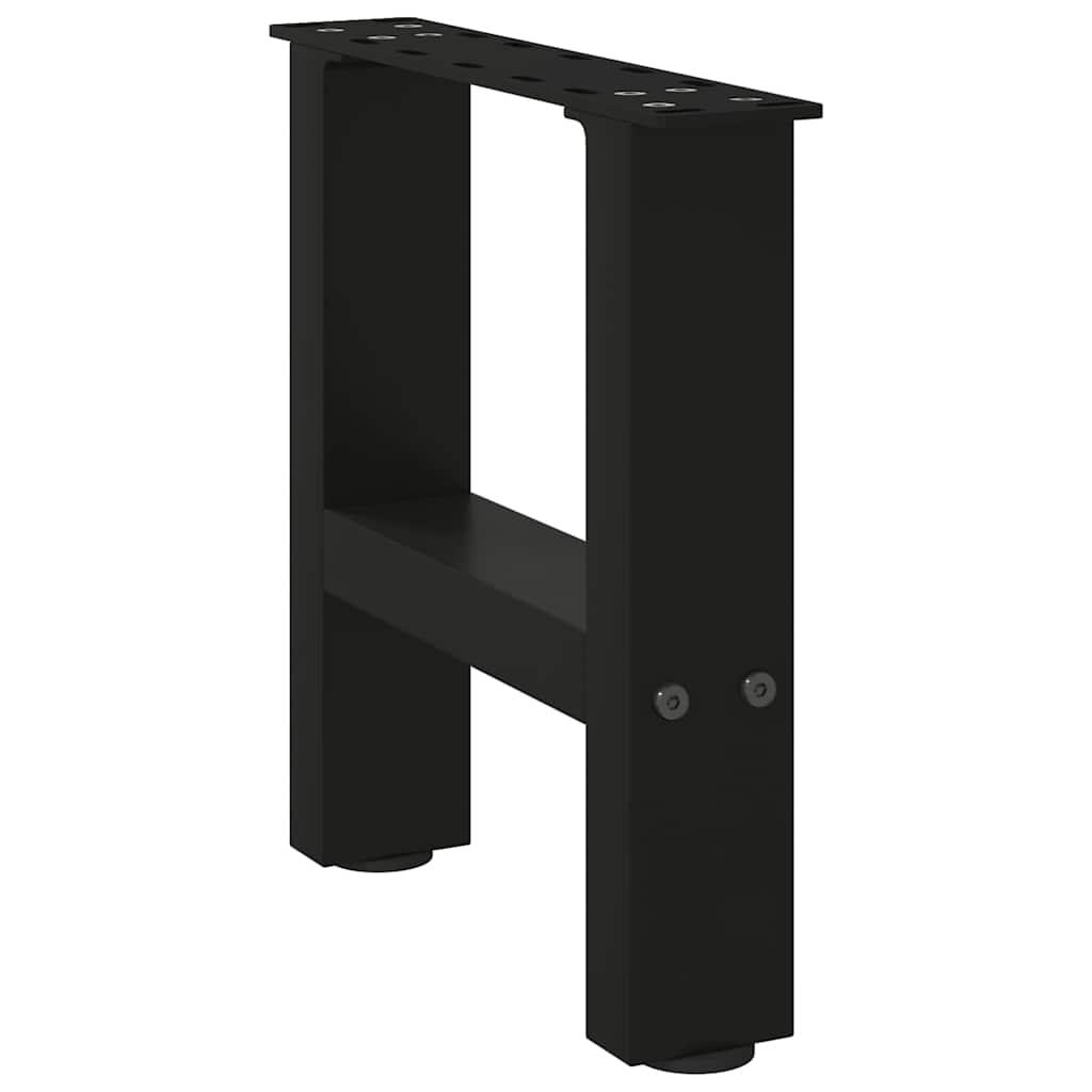 Pés para mesa de centro pretos 2 peças 40x(30-31) cm aço