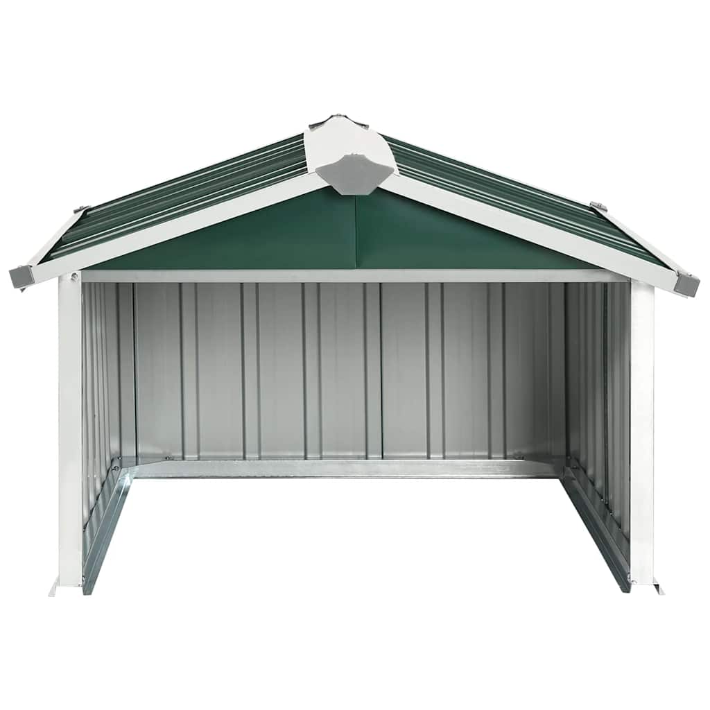 Abrigo para corta-relva 92x97x63 cm aço galvanizado verde
