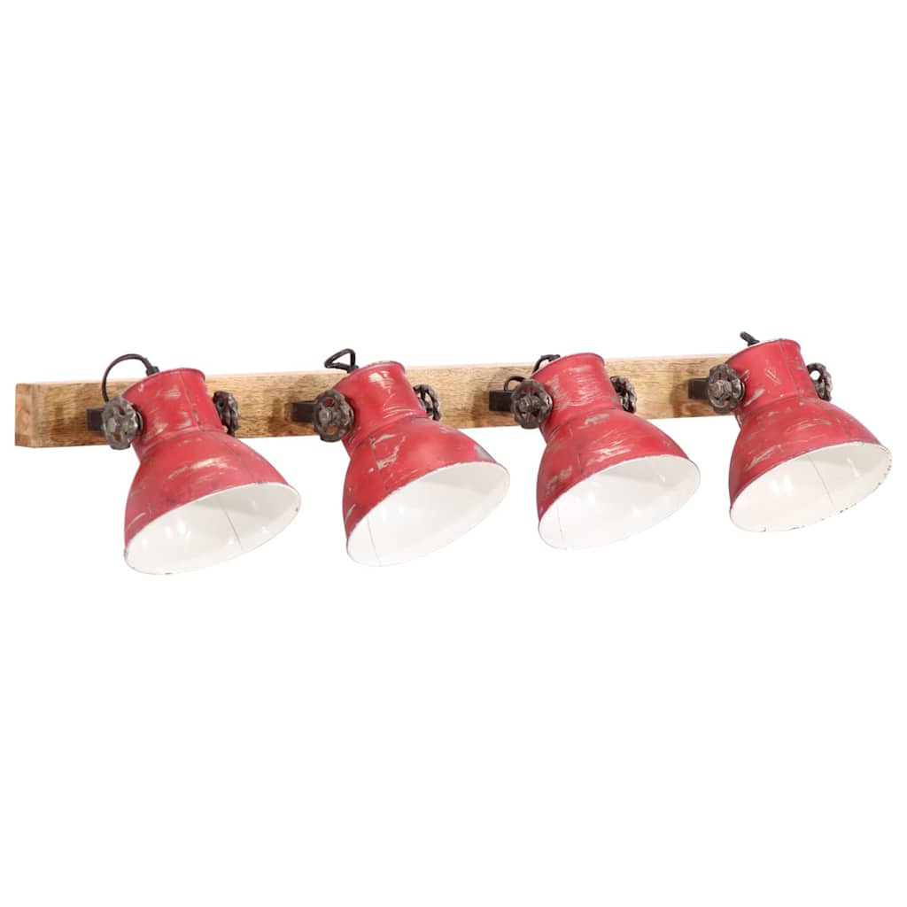 Candeeiro de parede 25 w 90x25 cm e27 vermelho desgastado