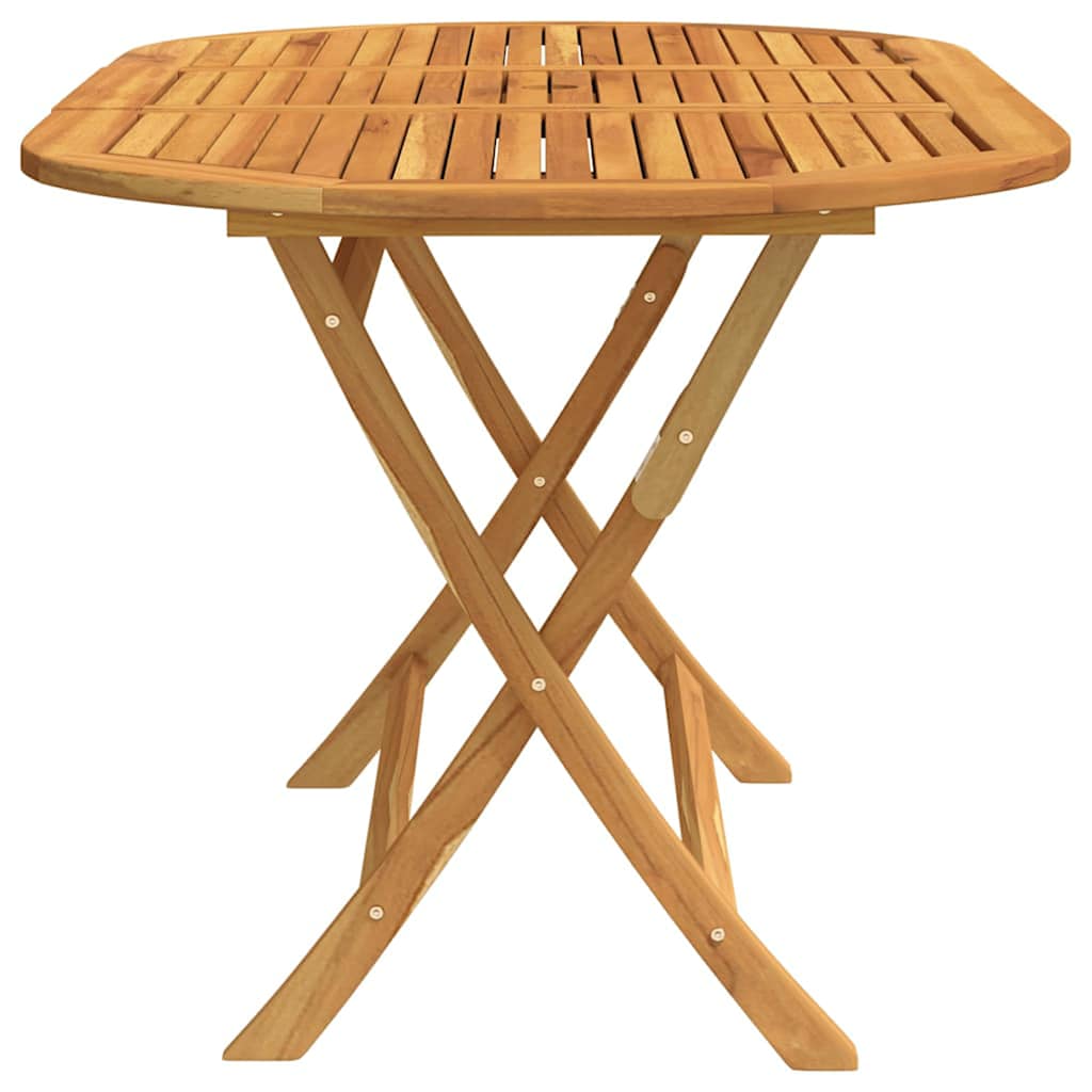 Mesa de jardim dobrável 160x85x75 cm madeira eucalipto maciça