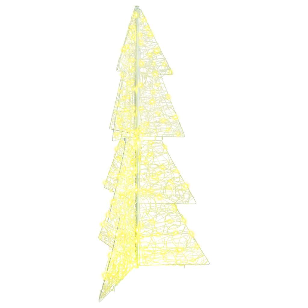 Árvore de natal com 160 leds branco quente 150 cm acrílo
