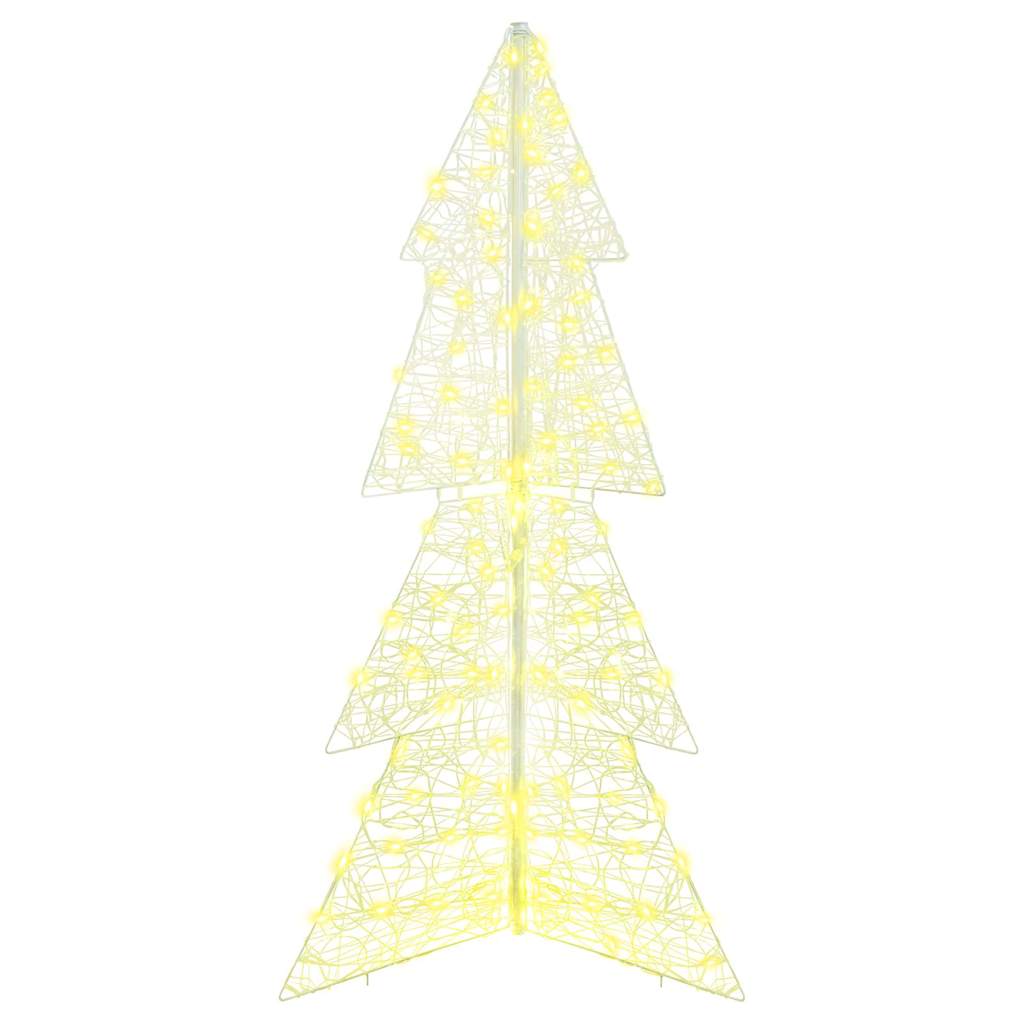 Árvore de natal com 160 leds branco quente 150 cm acrílo