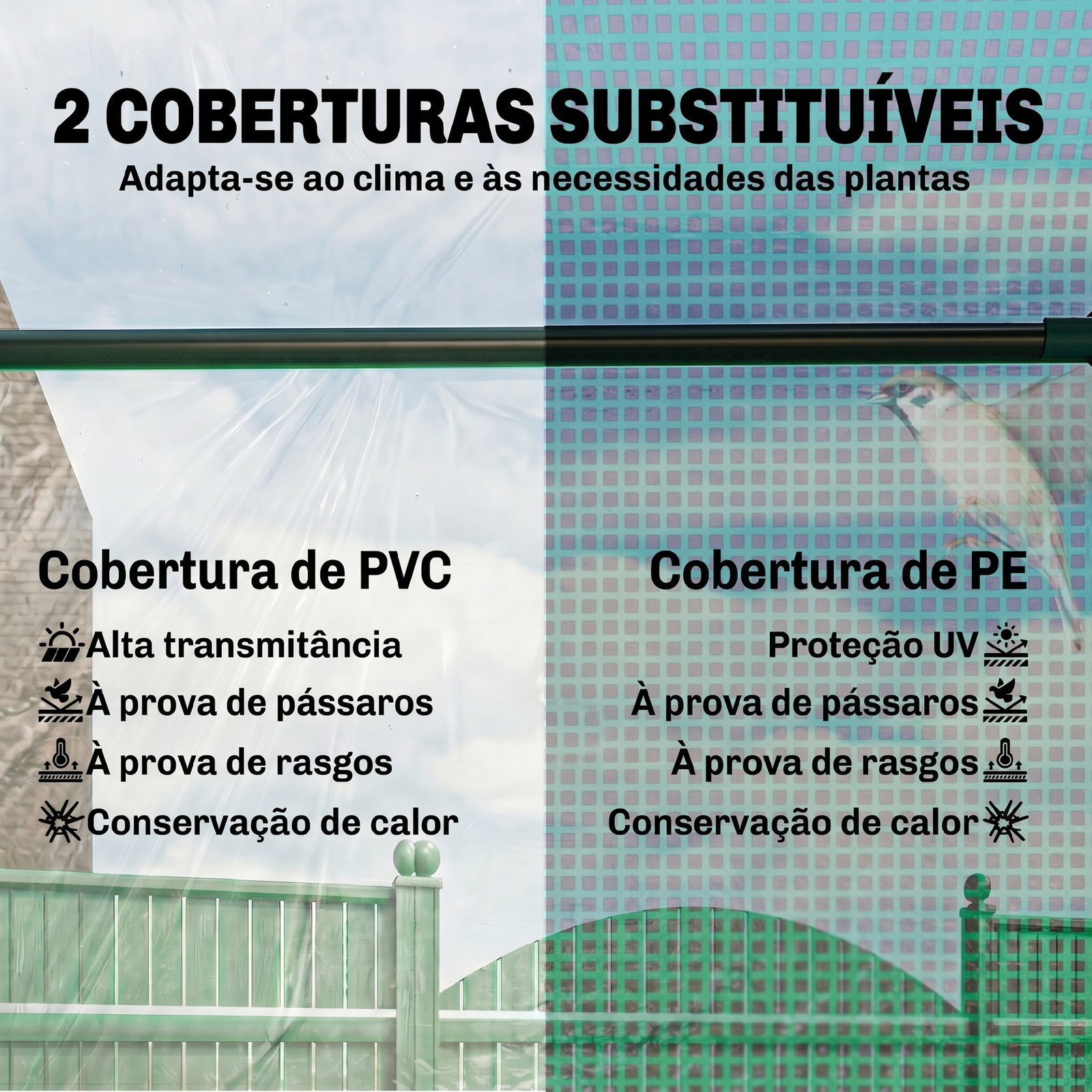 Estufa Pequena Estufa de Exterior com Proteção Dupla Janelas Estufa para Cultivos de Plantas e Flores 180x90x90 cm Verde