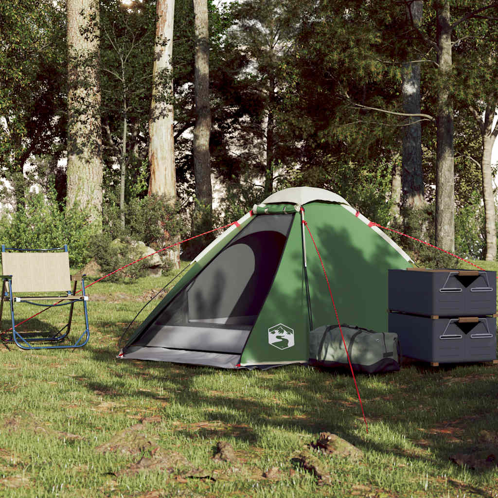 Tenda de campismo cúpula para 2 pessoas impermeável verde