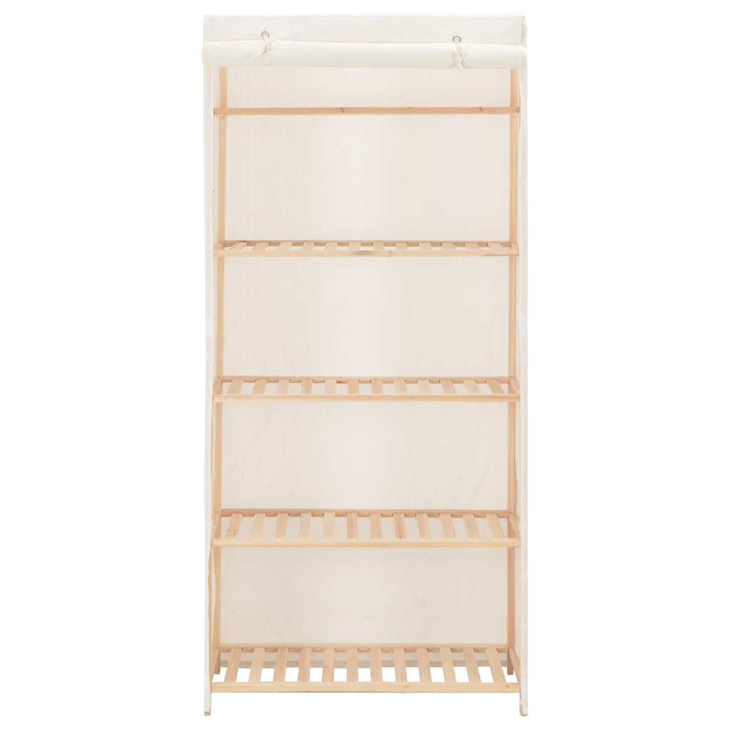 Roupeiro 79x40x170 cm tecido branco
