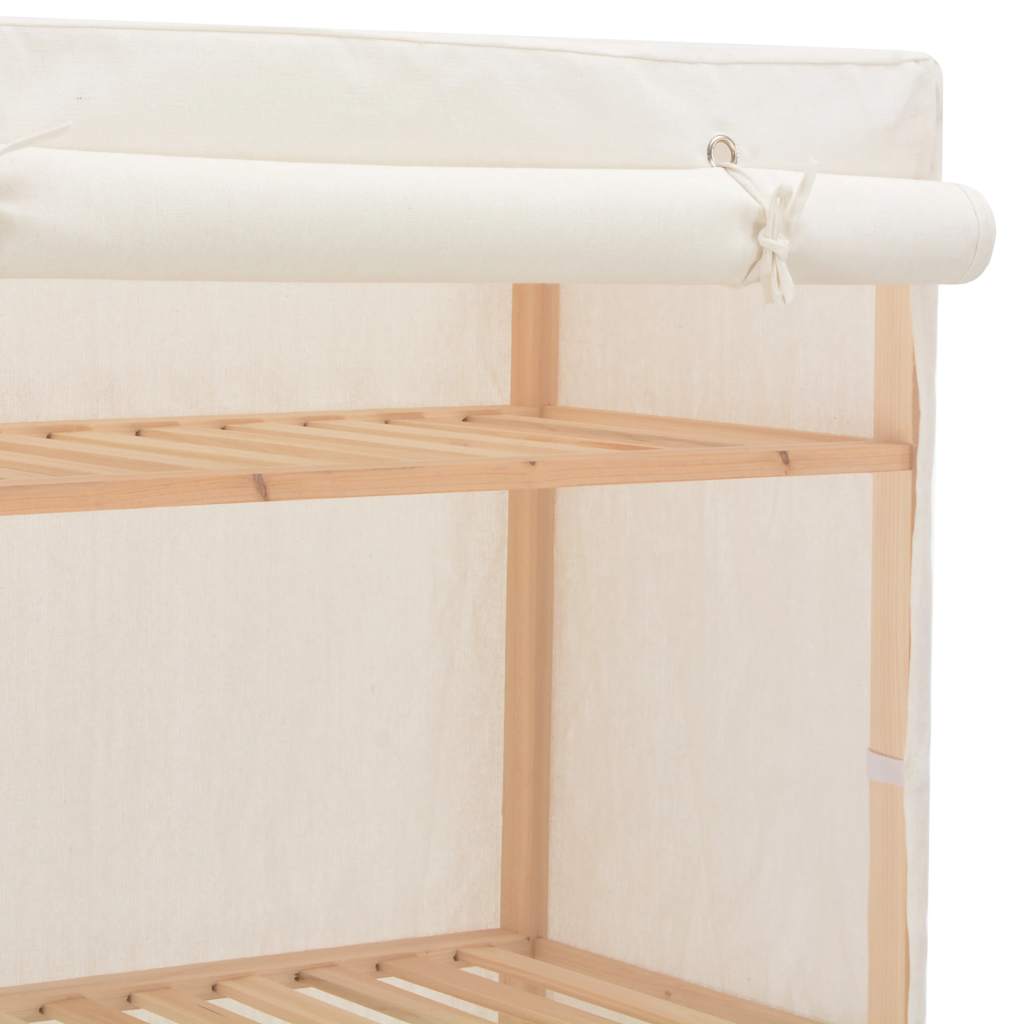 Roupeiro 79x40x170 cm tecido branco