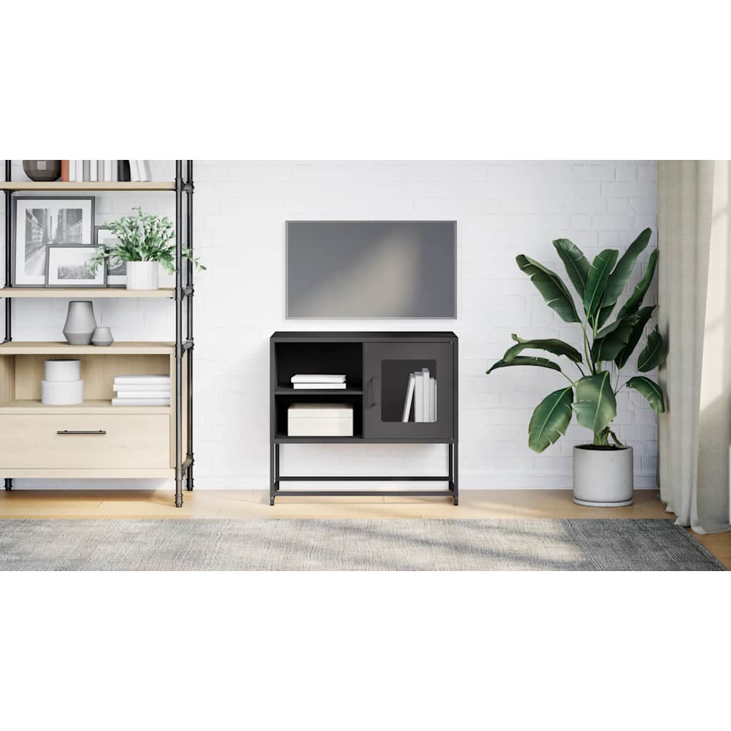 Móvel de TV 68x39x60,5 cm aço preto