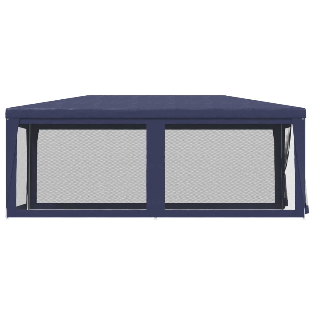 Tenda para festas c/ 6 paredes laterais em rede 3x6 m pead azul