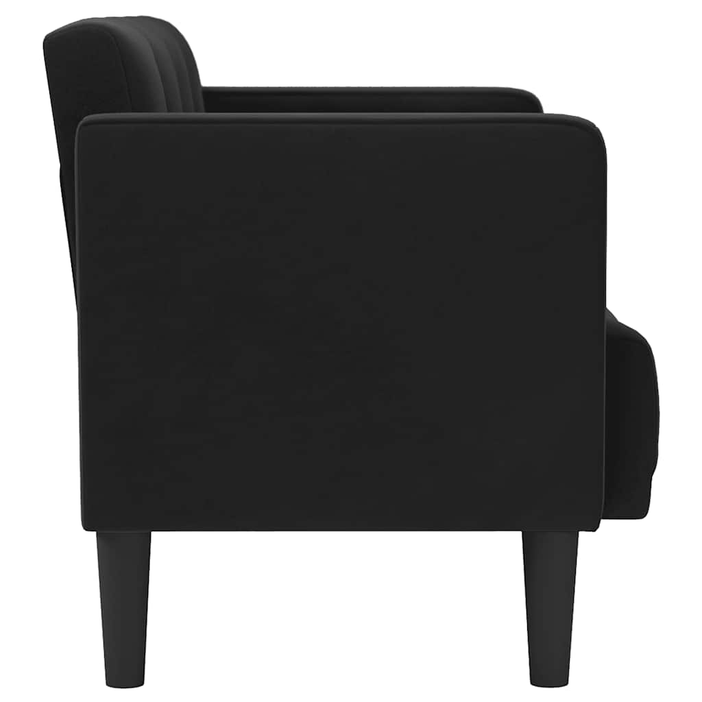 Sofá-luvas 111 cm veludo preto