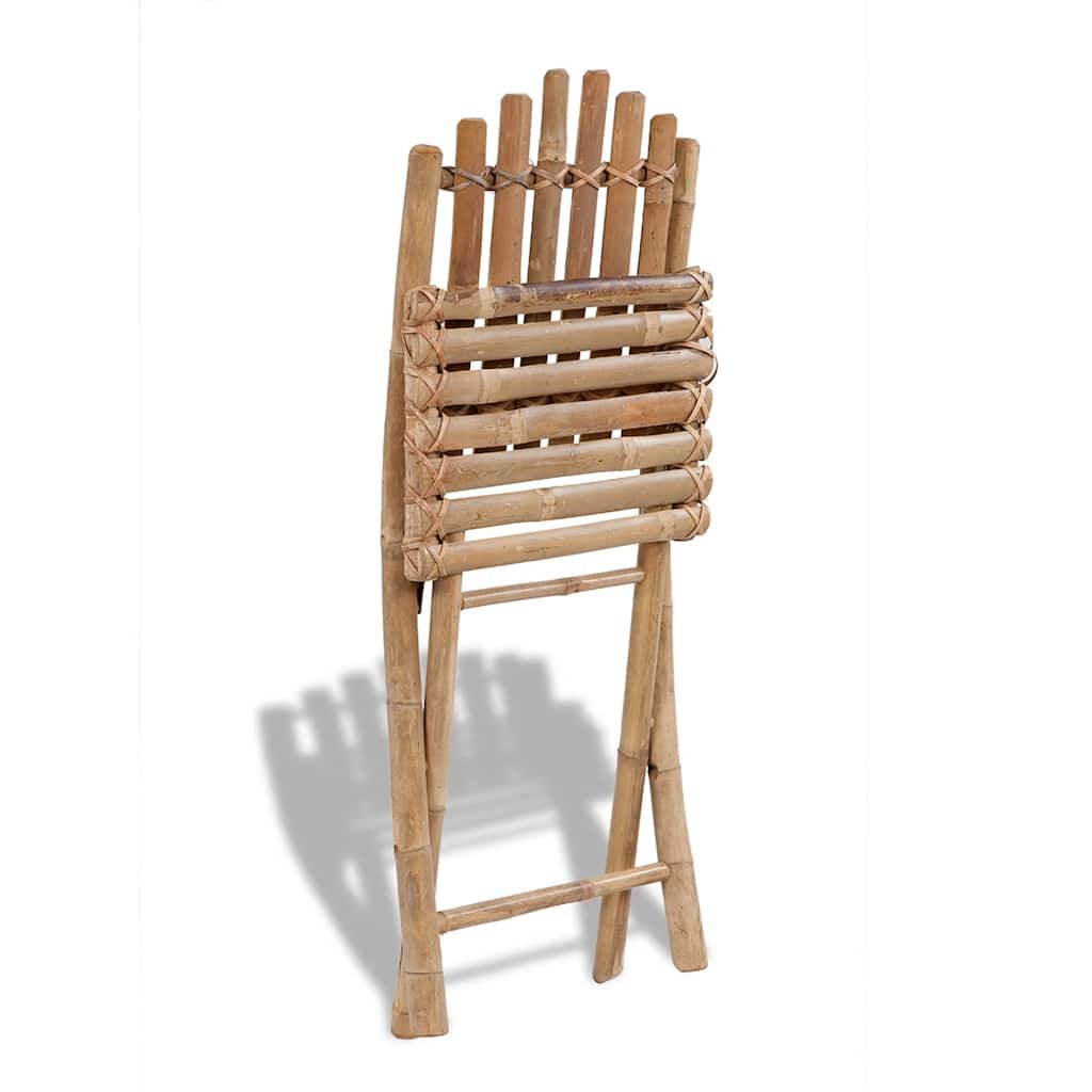 Cadeiras de jardim dobráveis 2 pcs bambu