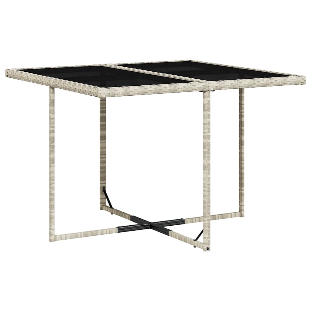 9 Pcs conjunto de jantar p/ jardim c/ almofadões cinzento claro