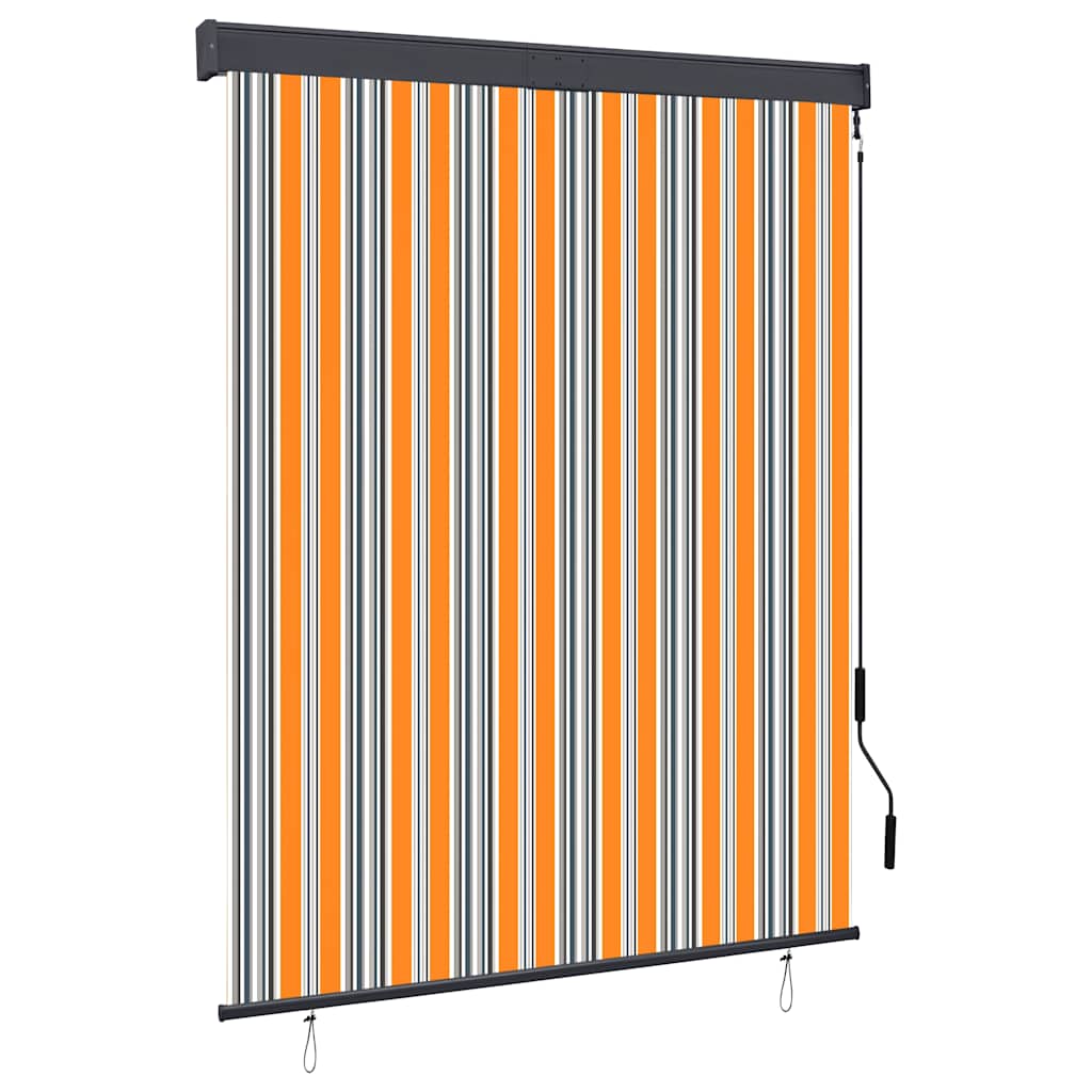 Estore de rolo para exterior 140x250 cm amarelo e azul