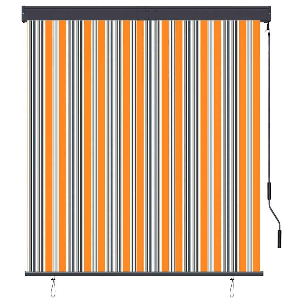 Estore de rolo para exterior 140x250 cm amarelo e azul