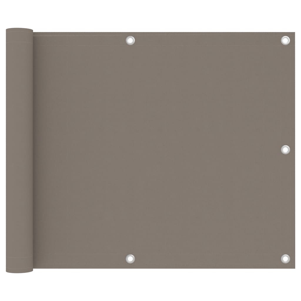 Tela de varanda 75x500 cm tecido oxford cinzento-acastanhado