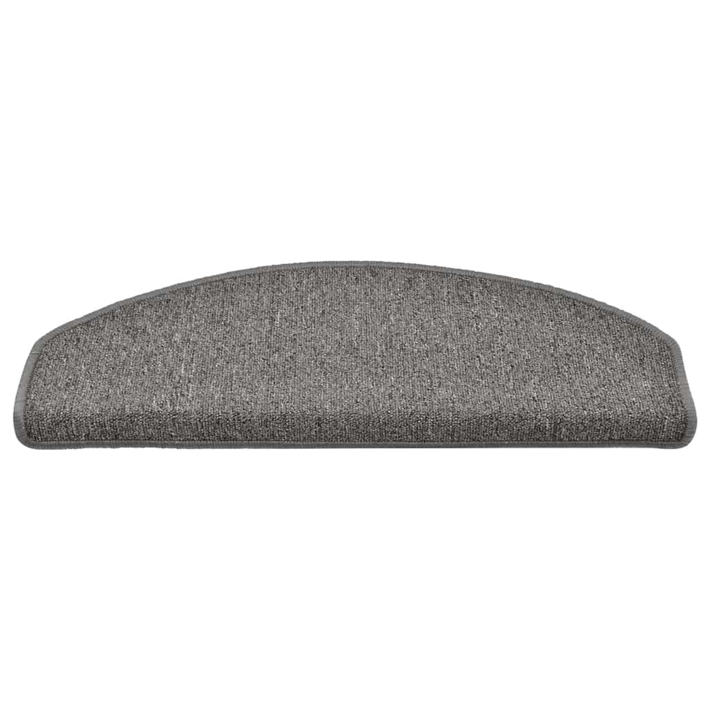 Tapetes de escada 30 peças 65x24x4 cm cinza escuro semicircular grande