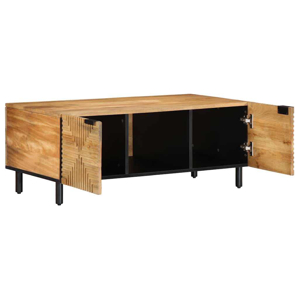 Mesa de centro 100x54x40cm madeira de mangueira maciça castanho