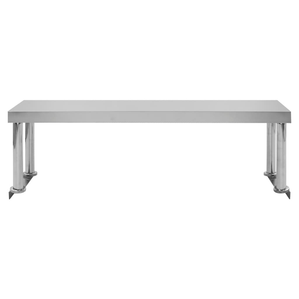 Prateleira para mesa de trabalho 120x30x35 cm aço inoxidável