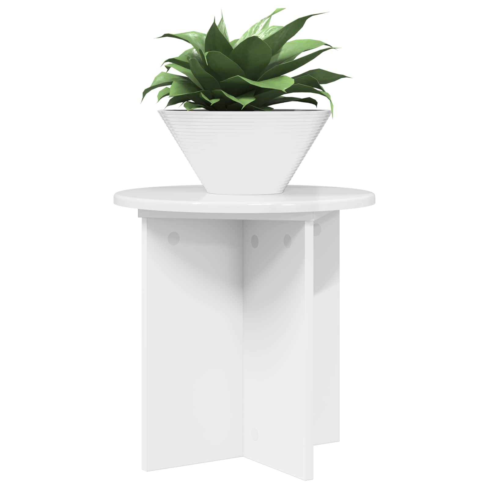 Suporte para plantas 2 unid. branco brilhante 40 x 40 x 40 cm