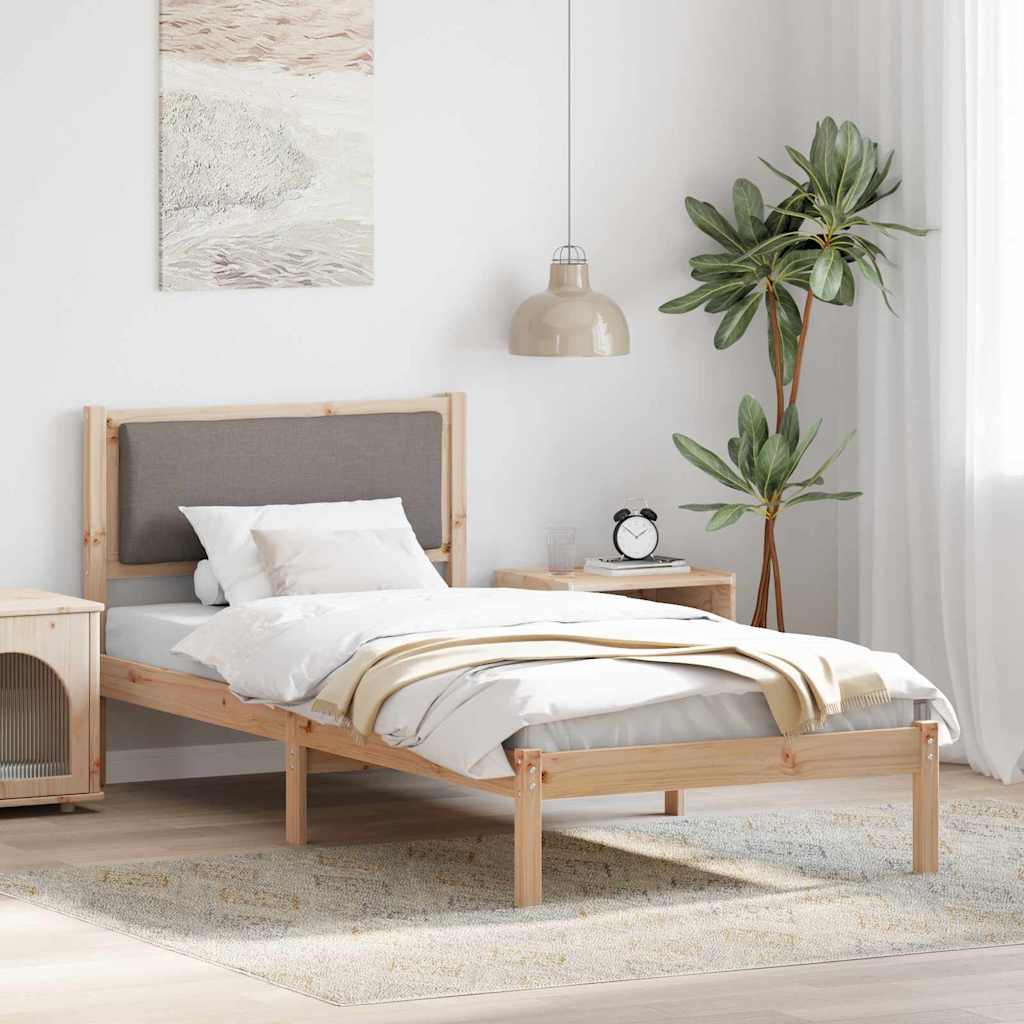 Estrutura da cama cinzento-acastanhado 90 x 200 cm