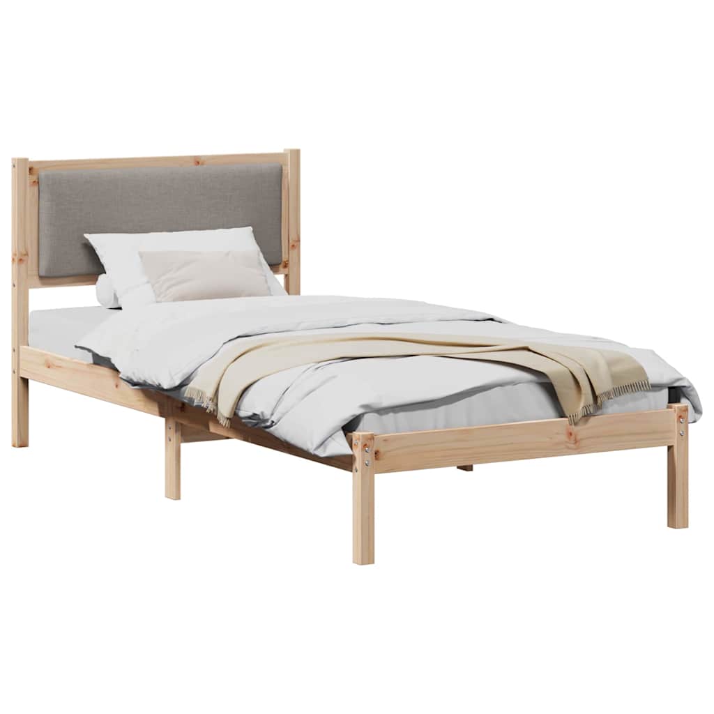 Estrutura da cama cinzento-acastanhado 90 x 200 cm