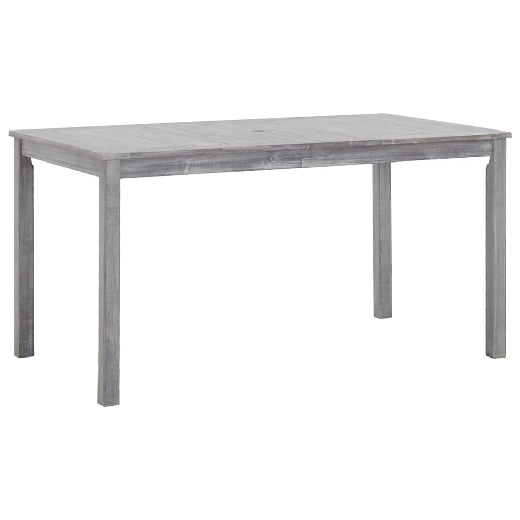 5 Pcs conjunto de jantar para exterior acácia maciça cinzento