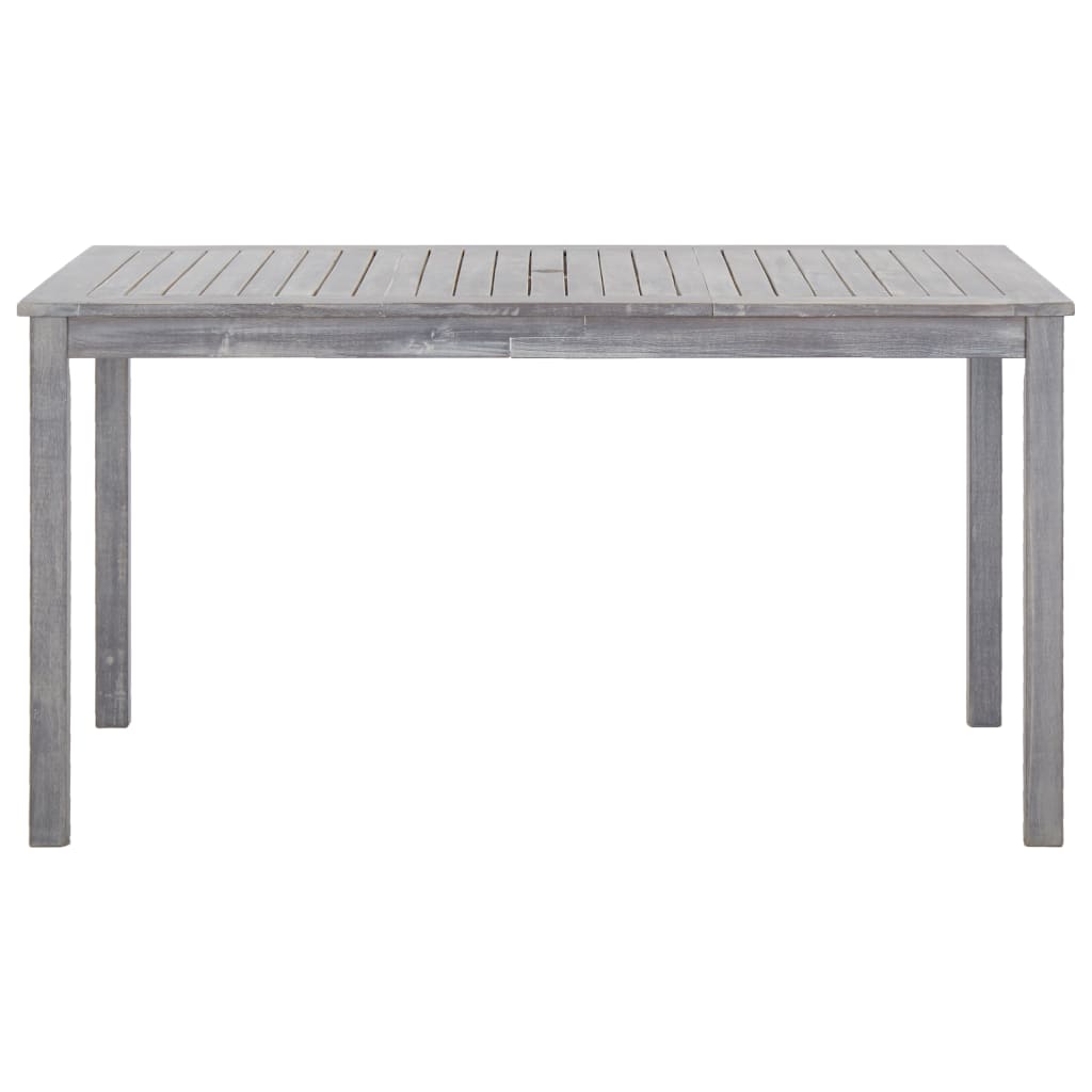 5 Pcs conjunto de jantar para exterior acácia maciça cinzento