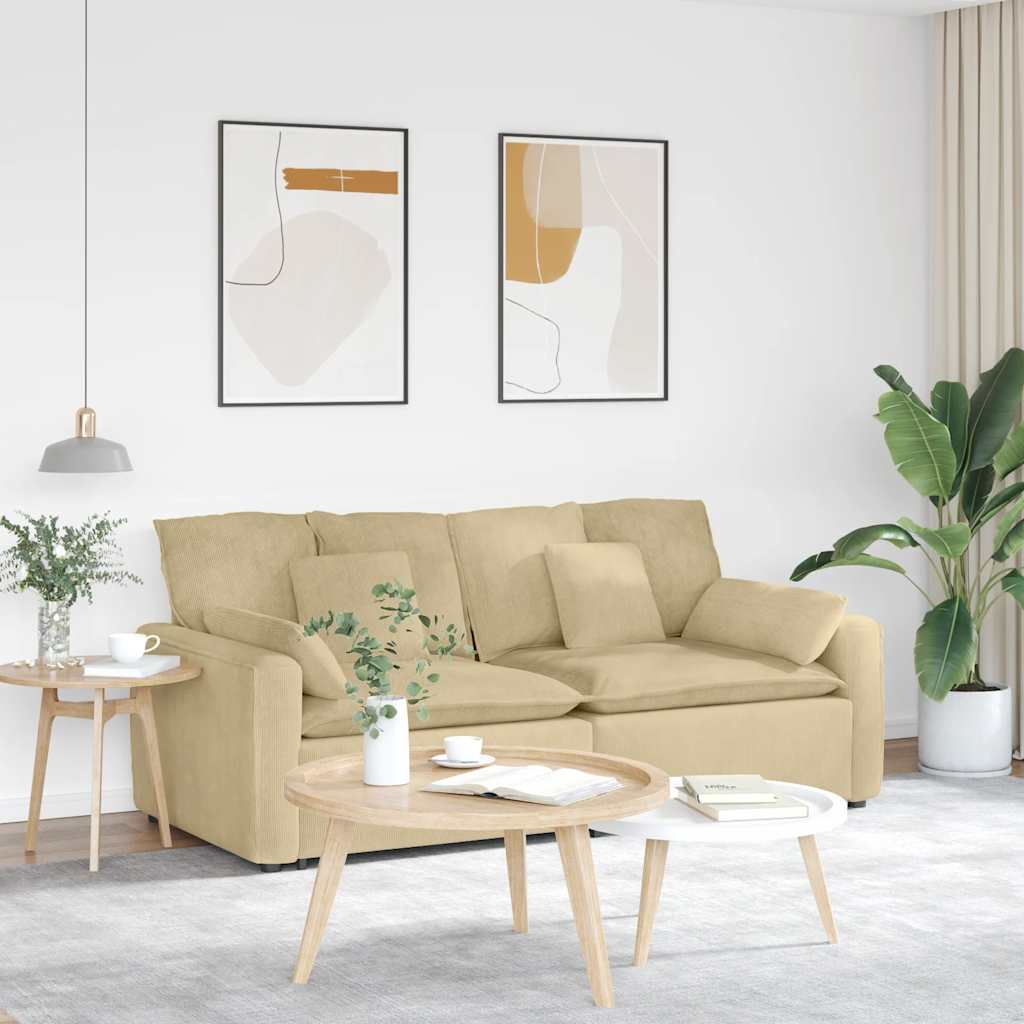 Sofá modular com almofadas verde cinzento