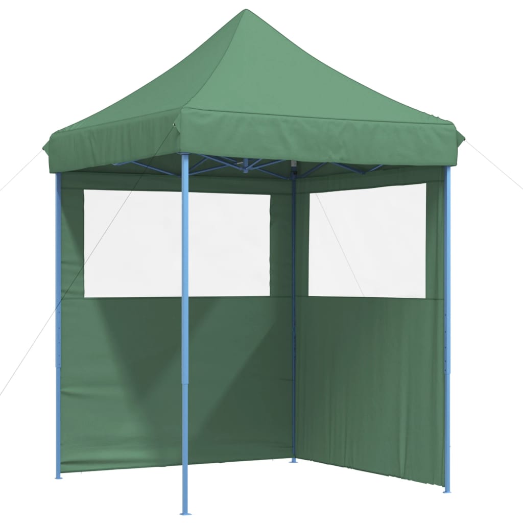 Tenda p/ festas pop-up dobrável com 2 paredes laterais verde