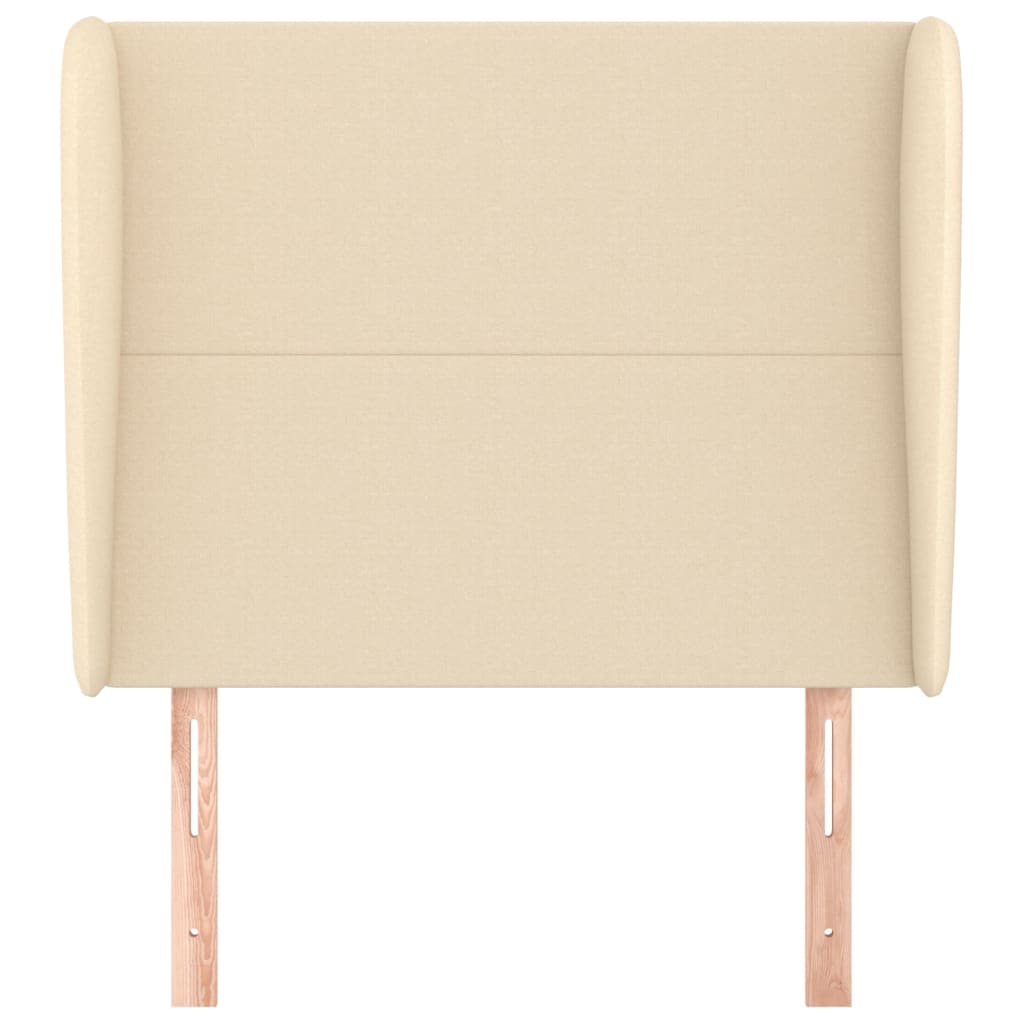 Cabeceira de cama c/ abas tecido 83x23x118/128 cm creme