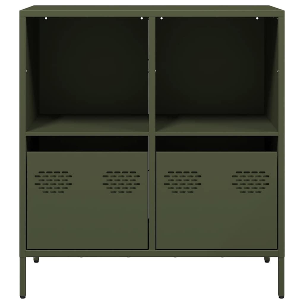 Aparador 68x39x73,5 cm aço laminado a frio verde-azeitona