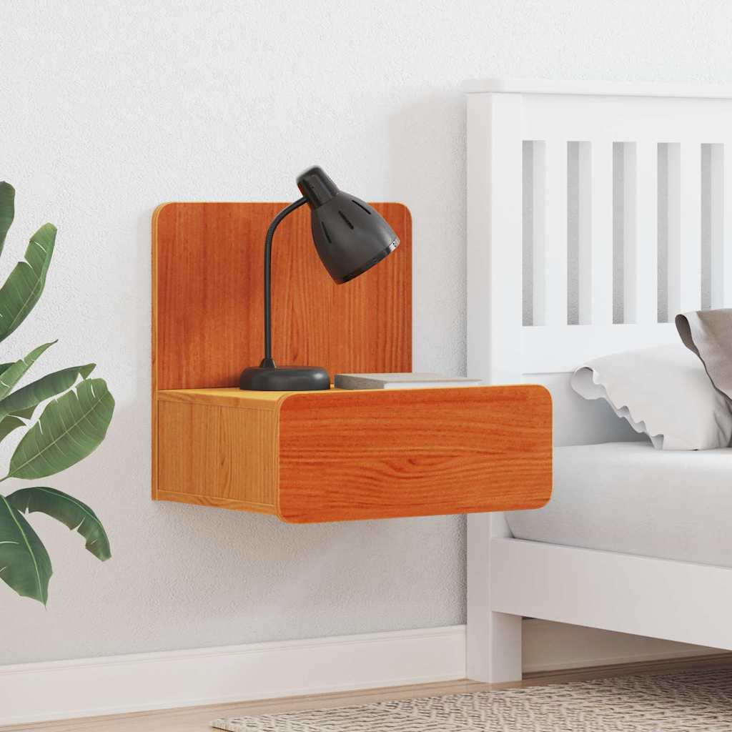 Mesa-de-cabeceira com gaveta marrom cera 44 x 32,5 x 40 cm