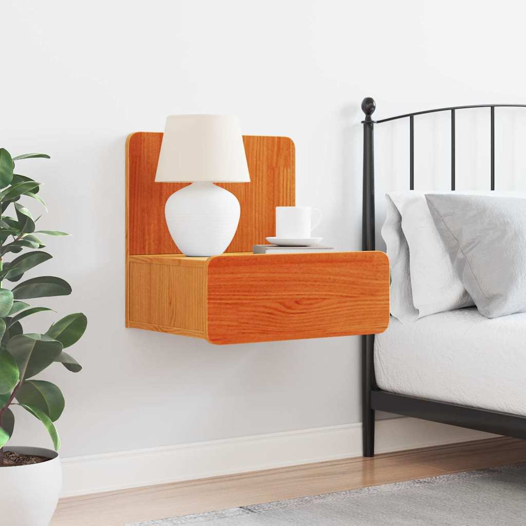 Mesa-de-cabeceira com gaveta marrom cera 44 x 32,5 x 40 cm